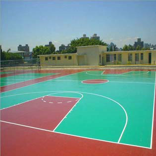 哈尔滨篮球场地划线 标线施工