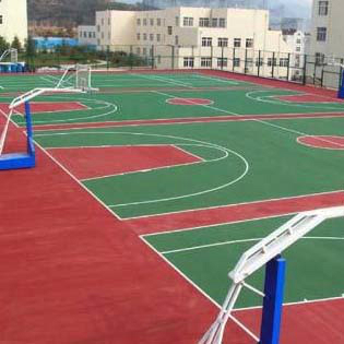 学校篮球场地施工 专业划线施工